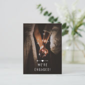 Donkere foto | Aankondiging Verloving | BRIEFKAART (Staand voorkant)