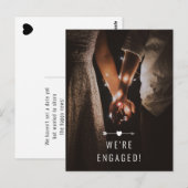 Donkere foto | Aankondiging Verloving | BRIEFKAART (Voorkant / Achterkant)