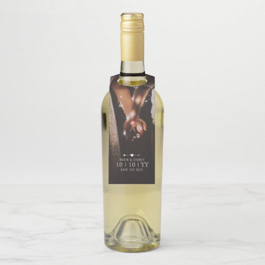 Donkere foto | Bewaar de datum | Flessenanhanger | Flessenhanger (Op fles)