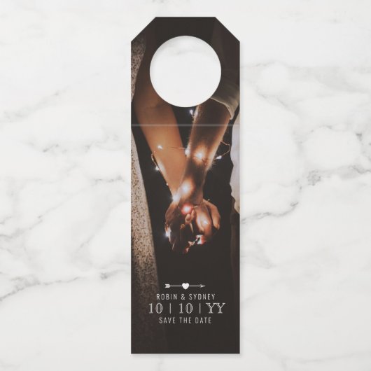 Donkere foto | Bewaar de datum | Flessenanhanger | Flessenhanger (Voorkant)