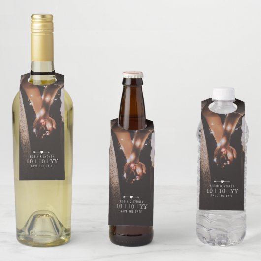 Donkere foto | Bewaar de datum | Flessenanhanger | Flessenhanger (In situ)