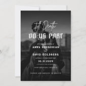 Donkere foto Gothic tot de dood ons deel bruiloft Kaart (Voorkant)