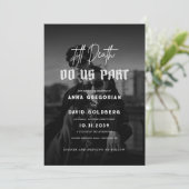 Donkere foto Gothic tot de dood ons deel bruiloft Kaart (Staand voorkant)