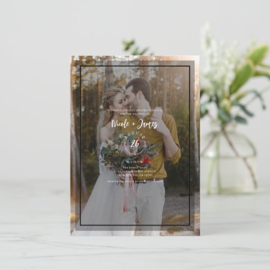 Donkere foto Tint Overlay 3 Moderne minimale bruil Kaart (Staand voorkant)