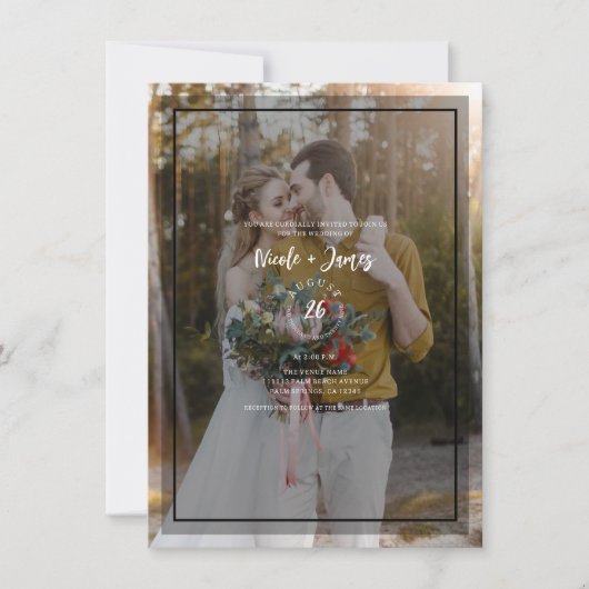 Donkere foto Tint Overlay 3 Moderne minimale bruil Kaart (Voorkant)