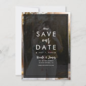 Donkere foto Tint Overlay Modern Save the Date Kaart (Voorkant)