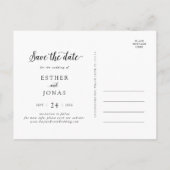 donkere foto van script: sla de datum op uitnodiging briefkaart (Achterkant)