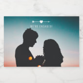 Donkere foto | VERLOVING | Mini-etiket voor mousse Sparkling Wijnetiket (Enkel label)