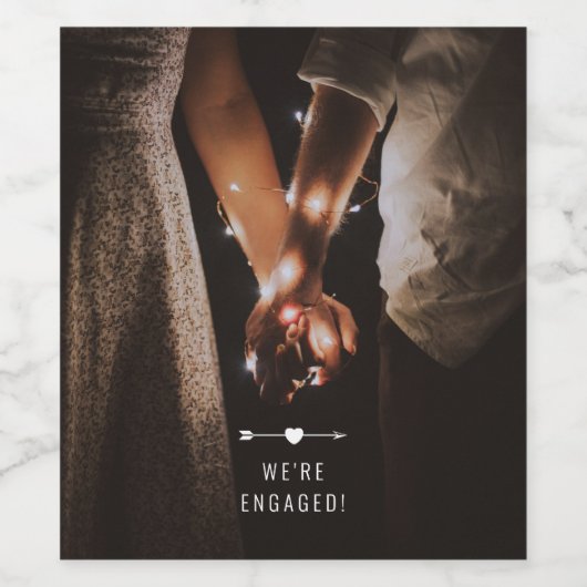 Donkere foto | VERLOVING | Wijn Etiket (Enkel label)