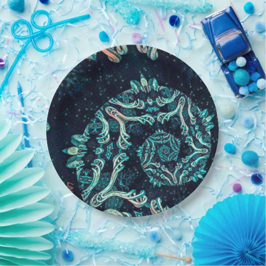 Donkere fractal elegance bord (Feest)