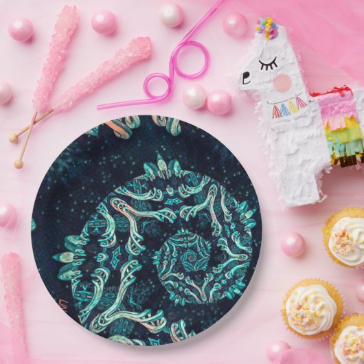 Donkere fractal elegance bord (Feest)