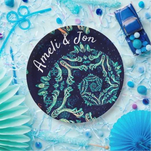 Donkere fractal elegance bord (Feest)