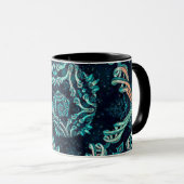 Donkere fractale elegantie Spiral Mok (Voorkant rechts)