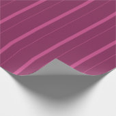 Donkere framboos strepen cadeaupapier (Hoek)