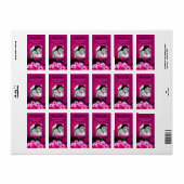 Donkere Fuchsia foto bespaart de datum-gunstig-lab Etiket (Full Sheet)