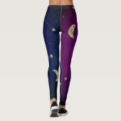 Donkere Galaxy Constellation Faux Gold Leggings (Achterkant)