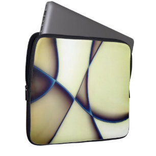 Donkere gebogen lijnen op blauwe schaduw over room laptop sleeve