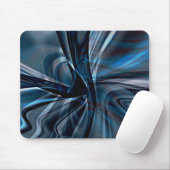 Donkere gebogen, overlappende verdraaide lijnen muismat (Met muis)