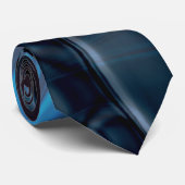 Donkere gebogen, overlappende verdraaide lijnen stropdas (Opgerold)