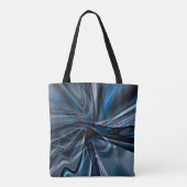 Donkere gebogen, overlappende verdraaide lijnen tote bag (Achterkant)