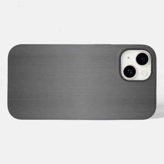 Donkere, geborstelde metalen blik Case-Mate iPhone case (Achterkant (horizontaal))