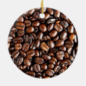 Donkere gebrande koffiebonen keramisch ornament (Achterkant)