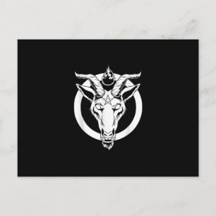Donkere Geit Baphomet, Satanische Lucifer Beelzebu Briefkaart