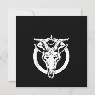 Donkere geit Baphomet, Satanische Lucifer Beelzebu Kaart