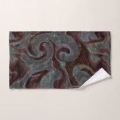 Donkere gekleurde geslepen spiraaldelen en gloeist bad handdoek (Handdoek)
