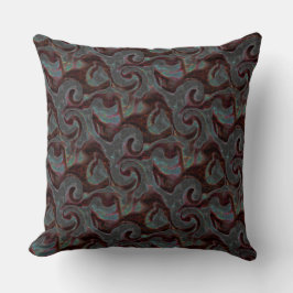 Donkere gekleurde geslepen spiraaldelen en -lijnen kussen