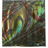 Donkere gekruiste paardenveren douchegordijn (Voorkant)