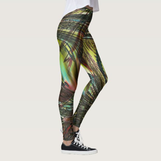 Donkere gekruiste paardenveren leggings (Rechts)