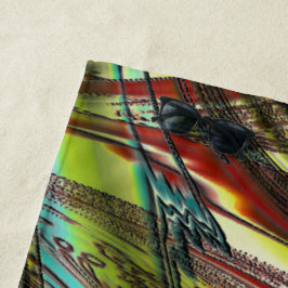 Donkere gekruiste paardenveren strandlaken