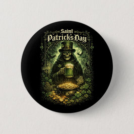 Donkere geluk van Sint Patrick Ronde Button 5,7 Cm