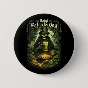 Donkere geluk van Sint Patrick Ronde Button 5,7 Cm