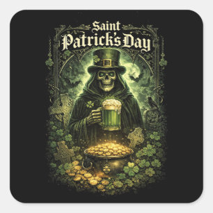 Donkere geluk van Sint-Patrick Vierkante Sticker