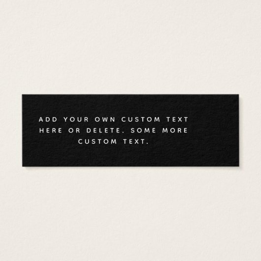Donkere gemarmerde zwarte prijs label mini visitekaartjes (Achterkant)