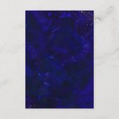 Donkere Geode Deep Blue Agate Weddenschap Details Informatiekaartje (Achterkant)