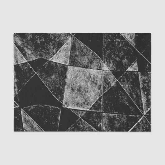 Donkere Geometric Grunge Pattern afdrukken Tissuepapier (Voorkant)