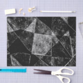 Donkere Geometric Grunge Pattern afdrukken Tissuepapier (Craft)