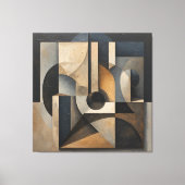 Donkere Geometrische Abstract Canvas Afdruk (Voorkant)