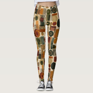 Donkere geometrische patroon uit het midden van de leggings