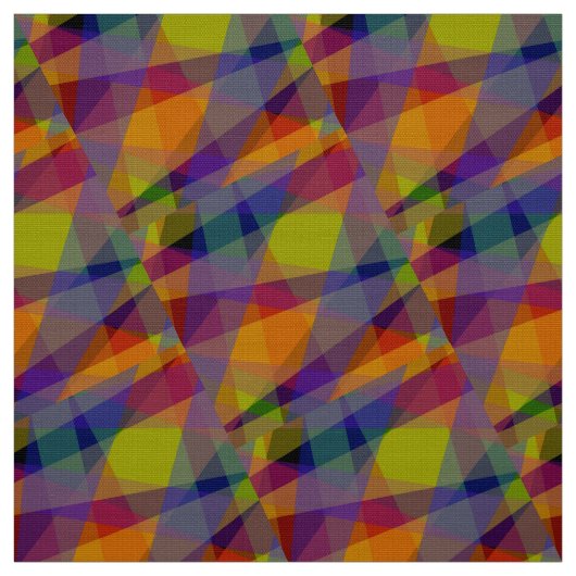 Donkere geometrische polyester poplin stof (Swatch)