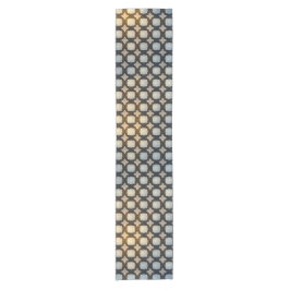 Donkere Geometrische Raster Abstract Patroon Ontwe Korte Tafelloper