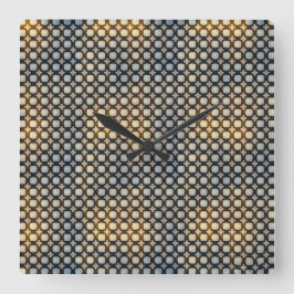 Donkere Geometrische Raster Abstracte Patroonontwe Vierkante Klok