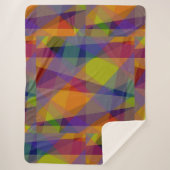 Donkere geometrische - Sherpa deken (Voorkant)