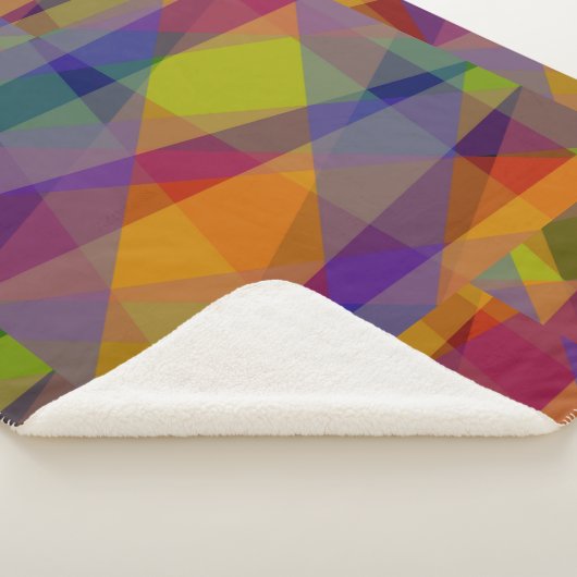 Donkere geometrische - Sherpa deken (3/4)