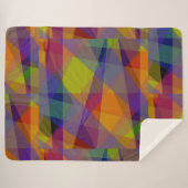 Donkere geometrische - Sherpa deken (Voorkant (horizontaal))