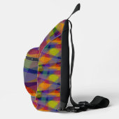 Donkere geometrische sling tas (Rechts)
