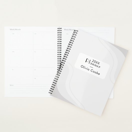 Donkere gepersonaliseerde jaarplanner met aangepas planner (Display)